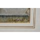 Collection of pictures including landscape scene with man fishing, signed, watercolour of trees by B - Image 13 of 15