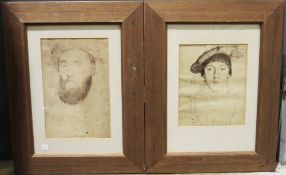 Various framed prints after Hans Holbein including Thomas Earl of Surrey, Anne Boleyn and others