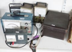 Collection of vintage multimeters and others including Daystrom, Levell TM3B and Micronta, an