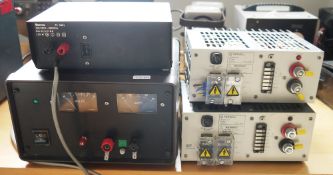 Four test bench power supplies viz:- Storno PS 5001, two Farnell G12-30A and a Cetrek 7000 (4)