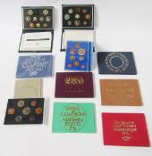 Royal Mint proof sets (10), dates: 1970, 1972, 1973, 1974, 1975, 1976, 1977, 1982, 1983, 1989