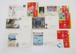 GB stamps: With decimal face value £120+, folder containing 7 first class booklets of 10,