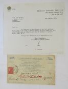 India stamp cover: Scarce 1930 Blackburn Bluebird air cover from Hon’ble Mrs Victor Bruce’s solo