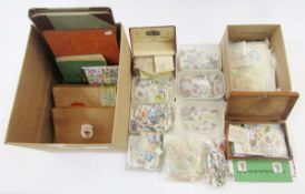 GB, British Empire and World stamps: Boxed accumulation including Mulready envelope (missing