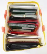 British Empire & Commonwealth stamps: Large bag of 14 albums/stock-books, F-M countries, mint and