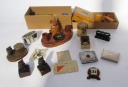 Britains Coronation chair no.86D, in original box and a quantity of wooden wares and treen including