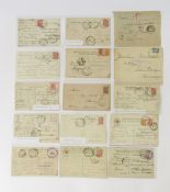 Stamps of Imperial Russia: Small accumulation of 8 covers and 29 postcards from 1891-1916 period,