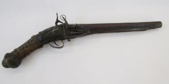 18th century continental flintlock pistol