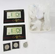 British pound notes (2), Somerset signature in Raffles folders, DX06945652 and DW47840849, 1935