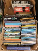 Science Fiction - 2 boxes paperbacks and hardbacks - to include A.E. Van Voght, David Brin, Hal