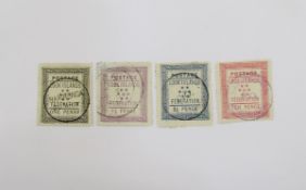 Cook Islands stamps: Used 1892 first issue set of 4 for this New Zealand dependency with various