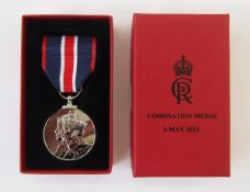King Charles III coronation medal 6th May 2023 in original box of issue.