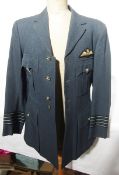 RAF Group Captain: No 1 dress blue tunic with QC Staybrite buttons by R.E. City to D.J. Pugh,
