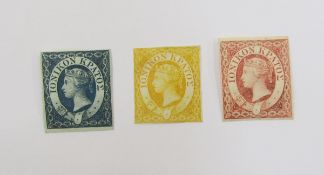 Stamps of Ionian Islands: Mint set of 1859 British Occupation issue, SG 1-3, cat £240