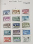 Antarctica Stamps: Green KABE purposed album with mainly British and French Antarctic Territories