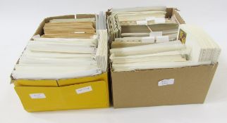 Stamps of USSR/Russia: Accumulation in 2 boxes of 100s of first day and other covers and