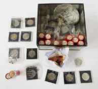 Elizabeth II, half pennies pre decimal (400), commemorative crowns (18), large quantity of