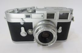 Leica M3 35mm Rangefinder camera, serial no.874271, circa 1957 with an Ernst Leitz Wetzlar