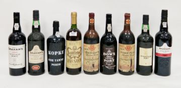 Six assorted bottles of port viz:- Dows 1983 vintage, W & J Grahams LBV, Smith Woodhouse