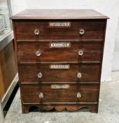 Early 19th century mahogany chest commode, the rectangular hinged lid opening to a fitted