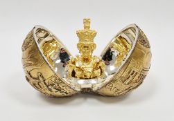 Stuart Devlin silver and silver-gilt commemorative surprise orb, limited edition, made to