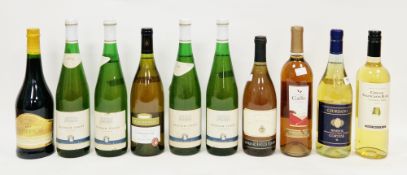 10 bottles of assorted wine including Benham Stocks Vineyard English table wine, Springfield