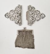 Silver nurse's belt buckle, London 1972, maker JHL, with pierced foliate scrolling decoration,