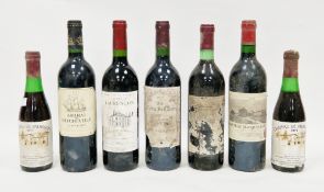 Five bottles of assorted red wines viz:- Vieux Chateau Saint Pierre Montagne St Emilion 2001; Amiral
