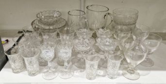 Early 20th century Thomas Webb cut glass part table service including wine glasses in sizes and