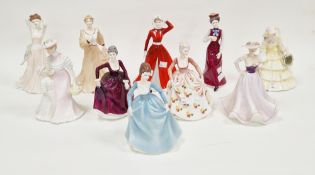 Ten Coalport bone china figures of ladies, including Ursula, Clare, Denise, Charlotte, Sophia and