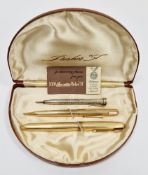 Sterling silver ' Eversharp ' propelling pencil, London 1947, with engine turned decoration together