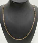 9ct yellow gold fancy link necklace, 61cm long, approximate weight 8.6 grams Condition Report Good