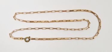 9ct yellow gold flat chain-link necklace, 46.5cm long, approximate weight 6.3 grams Condition Report