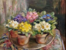 Elizabeth Parsons (b. 1953) Oil on canvas Floral still life, signed lower left, framed, 36.5cm x