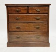 Late 19th/early 20th century mahogany chest comprising two short over three long drawers with
