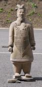 Chinese terracotta warrior-style figure, modelled after the Terracotta Army made for Emperor Qin Shi