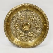Brass alms dish in the Nuremberg 16th/17th century style, probably late 19th century, Spanish, the