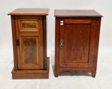Victorian mahogany pot cupboard, the rectangular top with thumbmould edge over a single panel door