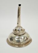 George III silver wine funnel, London 1820, Thomas Pratt & Arthur Humphries, of plain form with