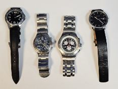 Gent's Swatch Irony stainless steel wristwatch, battery operated with three subsidiary dials to