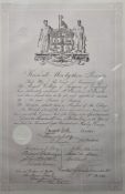 Victorian surgical examination certificate from the Court of Examiners of the Royal College of