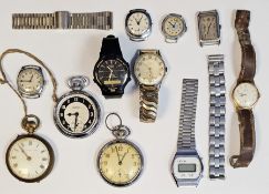 Quantity of wrist and pocket watches to include gent's Best Patents Lever silver plated pocket