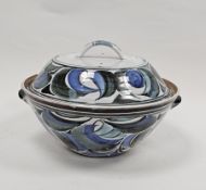 Andrew Hazelden for Aldermaston Pottery, a large flared conical bowl and cover, painter's