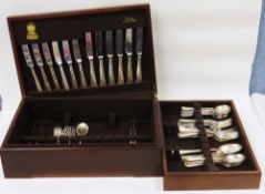 Arthur Price of England partial canteen of silver plated cutlery, the case with lift-out tray and