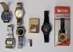 Quantity of gent's wristwatches to include Ingersoll Triumph with stainless steel bracelet, Accurist