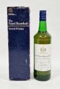 The Royal Household Scotch whisky, distilled, blended and bottled in Scotland by James Buchanan,
