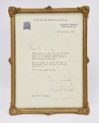 The Rt. Hon. Mrs Margaret Thatcher M.P. - House of Commons signed letter dated 26 February 1975 from