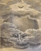 Engraving - London Vaccine Institution. 1826 . Engraved diploma awarding honorary membership of