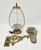 Late 19th century gilt-metal mounted Whitall Tatum Company (USA) oviform glass apothecary '