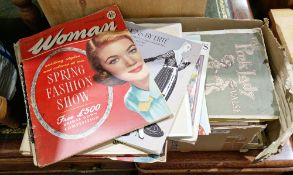 Collection of vintage magazines, including Woman, 1950's Vanity Fair, The Pink Lady, Woman & Beauty,